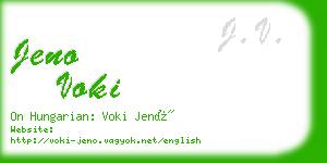 jeno voki business card